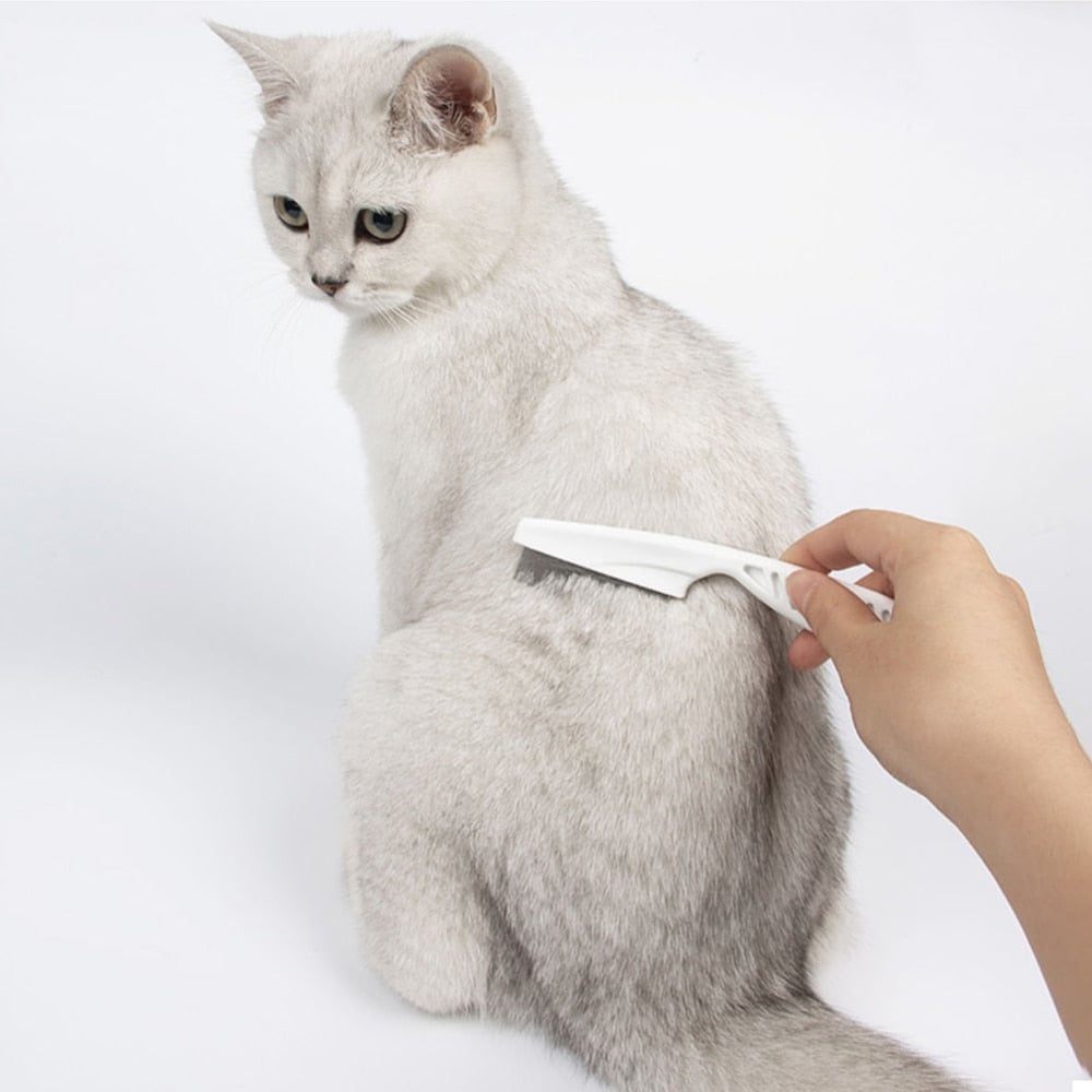 Pente multifuncional para pelos de animais de estimação, removedor de pulgas e manchas de lágrimas