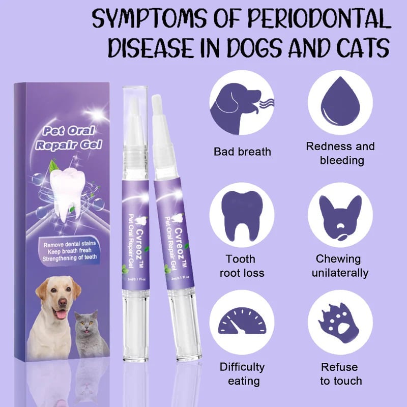 🌈 Gel reparador bucal para animais de estimação