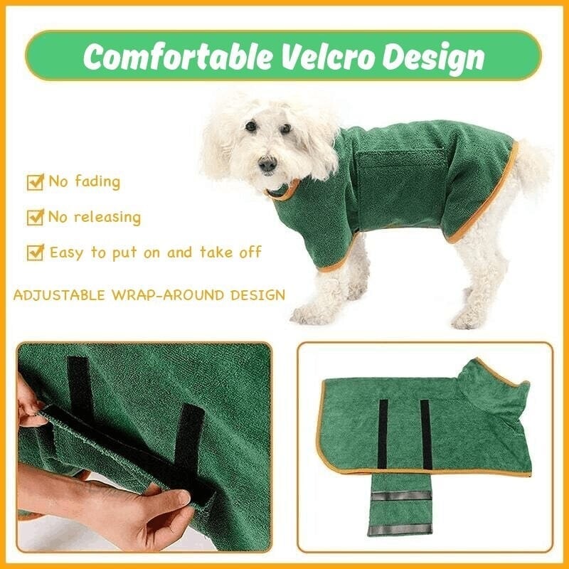 Roupão leve e superabsorvente para animais de estimação