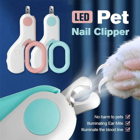 Cortador de unhas LED para animais de estimação