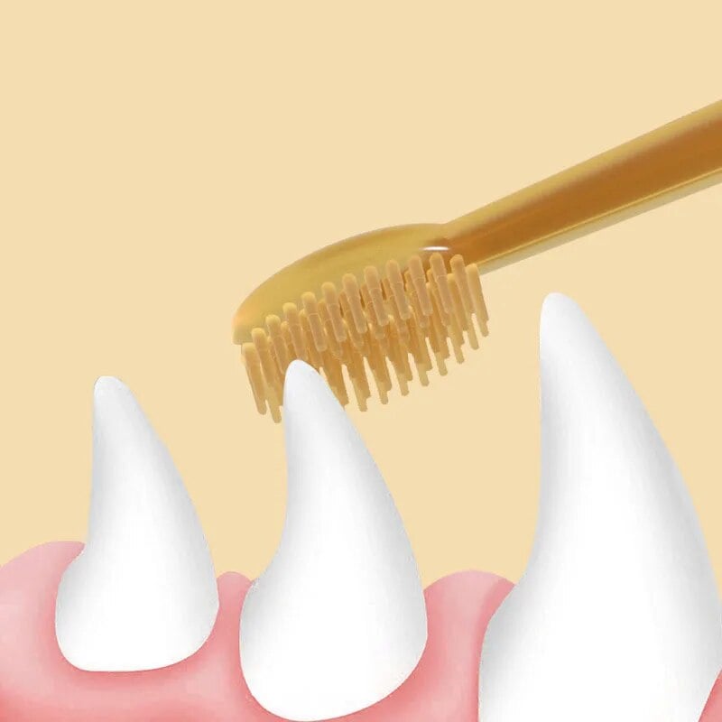 💥Escova de dentes para animais de estimação FlexiBrush com raspador de língua