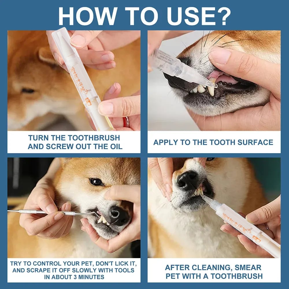 🔥Nova caneta para escova de dentes para animais de estimação atualizada