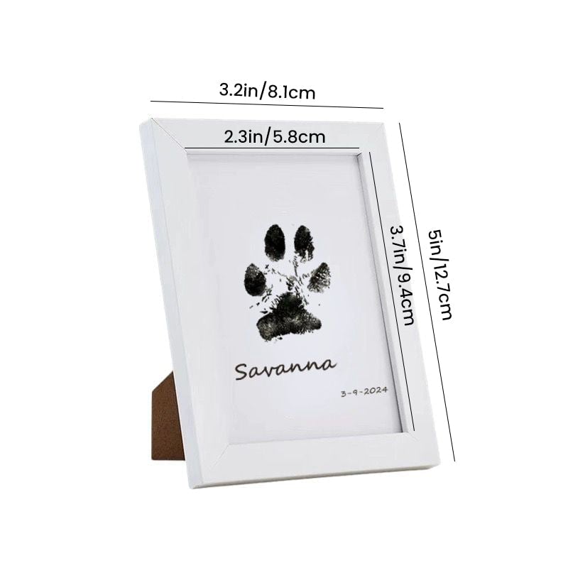 Moldura Memorial para Pegadas de Patas de Animais de Estimação Faça Você Mesmo