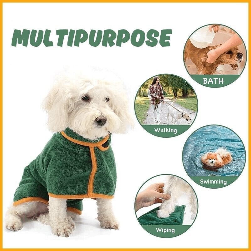 Roupão leve e superabsorvente para animais de estimação